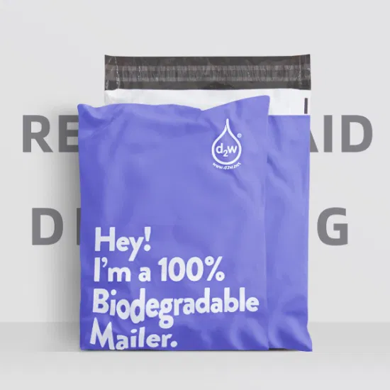 Borsa per spedizione espressa in plastica biodegradabile con logo personalizzato, busta per abbigliamento, busta per posta